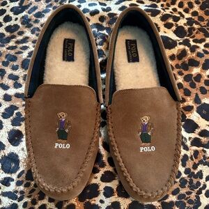 Polo by Ralph Lauren Tan Suede Men's Slippers